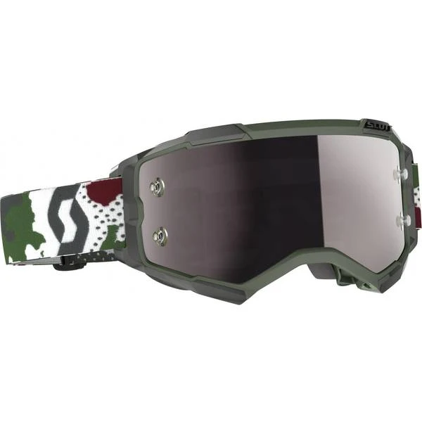 Scott Fury Goggle Sr - Dark Green/White/Silver Chrome Works 1 Scott Fury Goggle Sr - Dark Green/White/Silver Chrome Works